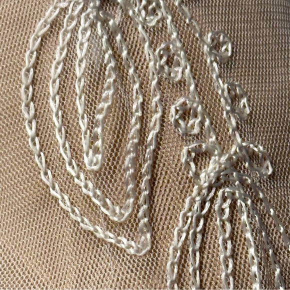 Nataya ALT-3 Sheer Lace Titanic Tunic Size XL Ivory Nylon Soutache Embroider NWT - Picture 6 of 11